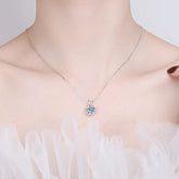 Moissanite Six-Prong Solitaire Necklace in 925 Silver